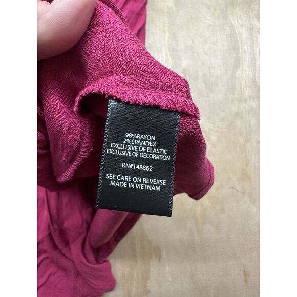 NWT Torrid Hot Pink Mini Rayon Slub Balloon Sleeve Lace Inset Dress 6X Sz 30 - Picture 4 of 5